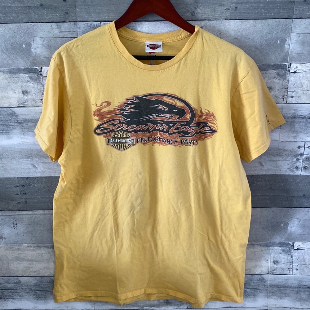 HARLEY-DAVIDSON GRAPHIC TEE MADISON, WISCONSIN YELLOW MEN’S XL